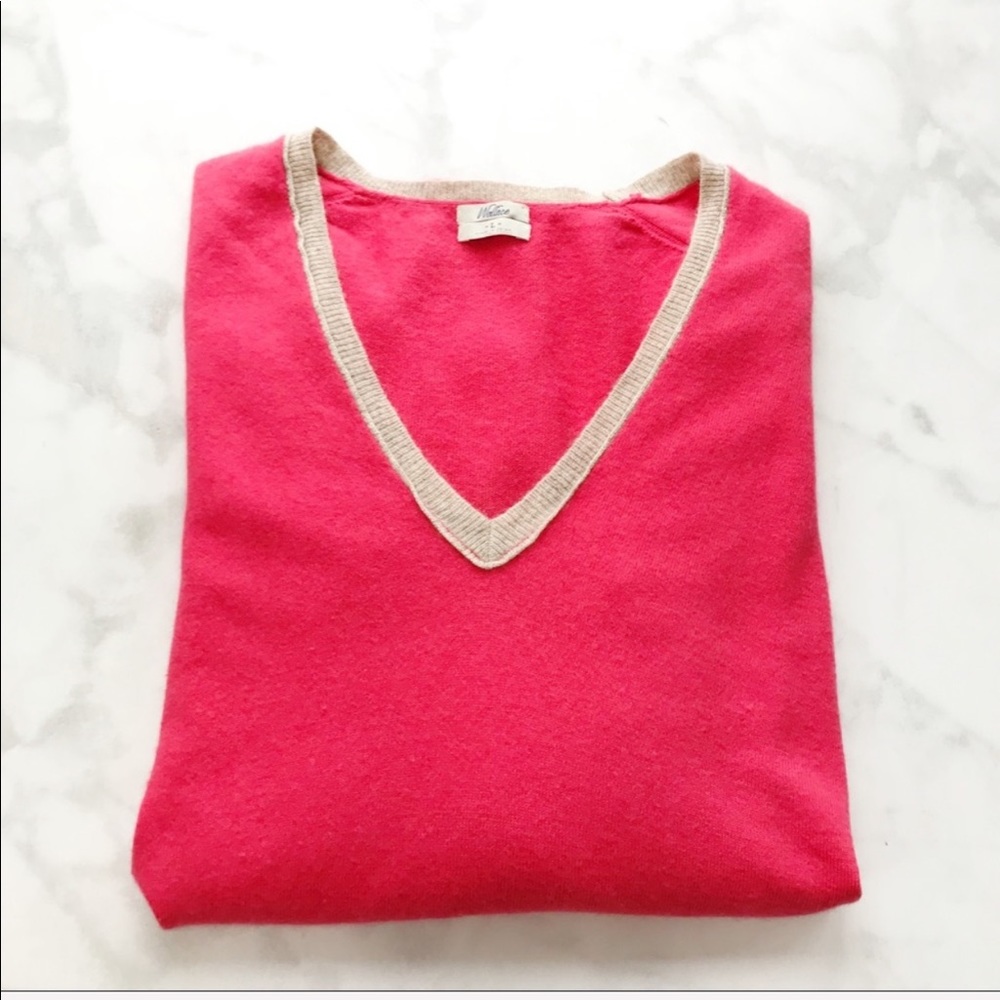 Madewell Wallace cashmere blend v neck sweater